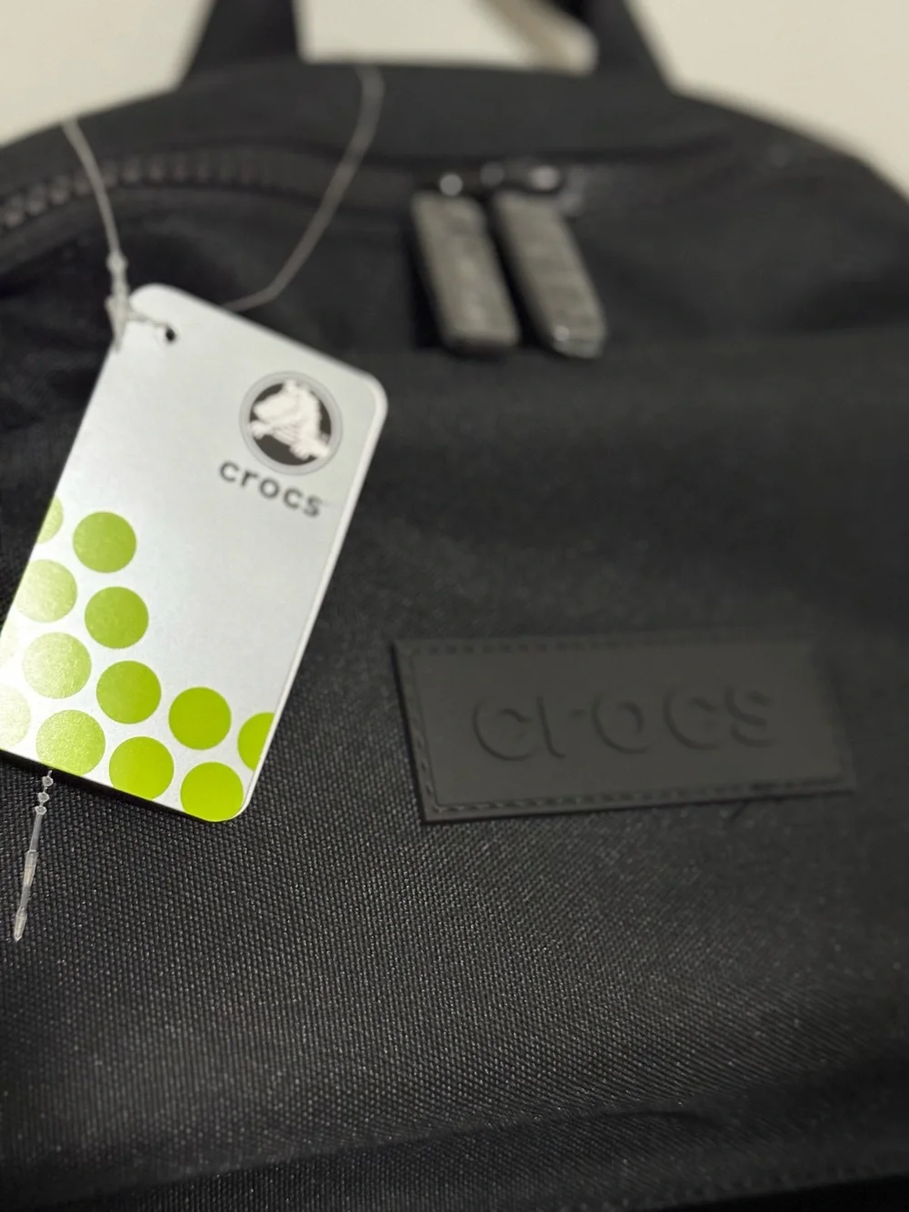 CROCS Black Men’s Backpack with Perforated Front Pocket